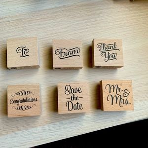 Set of 6-Hampton Wedding Art Stamps